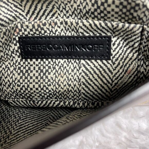 REBECCA MINKOFF Bowery Top Handle Leather gray small Crossbody Bag - Picture 12 of 13